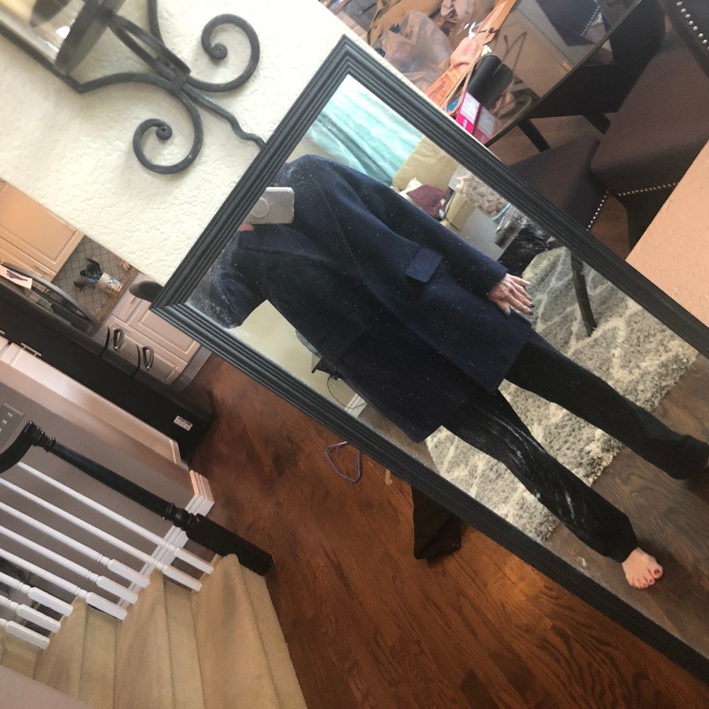 Jcrew navy wool coat